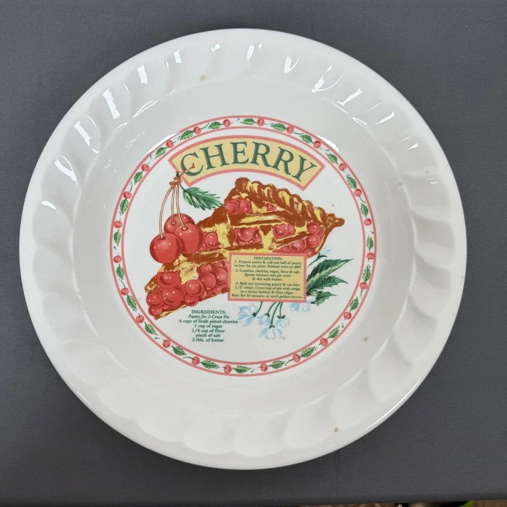 Golden Pie Collection Cherry Pie Recipe Pie Plate Dishwasher Microwave Oven Safe